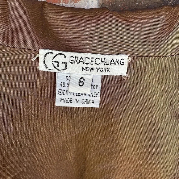 Grace Chuang New York Metallic Open Textured Cardigan Jacket Size 6 - Picture 5 of 12